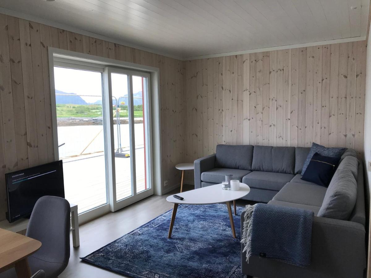 Nappstraumen Seafront Cabin Leknes Bagian luar foto