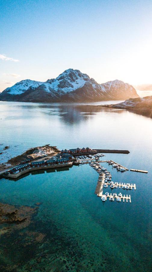Nappstraumen Seafront Cabin Leknes Bagian luar foto